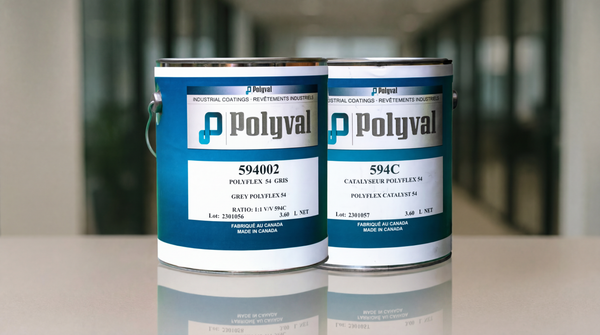 Polyflex 54 Corro-Shield PLUS, revêtement anti-corrosion industriel pour les mines, le pétrole et le gaz, les applications industrielles (Base : 3,78L)
