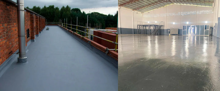 Polyflex 53 Aqua-Guard Plus elastomeric waterproofing membrane applied to concrete walls and floors