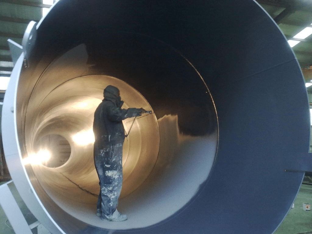 Oil and gas refinery with industrial protective coatings — coating systems